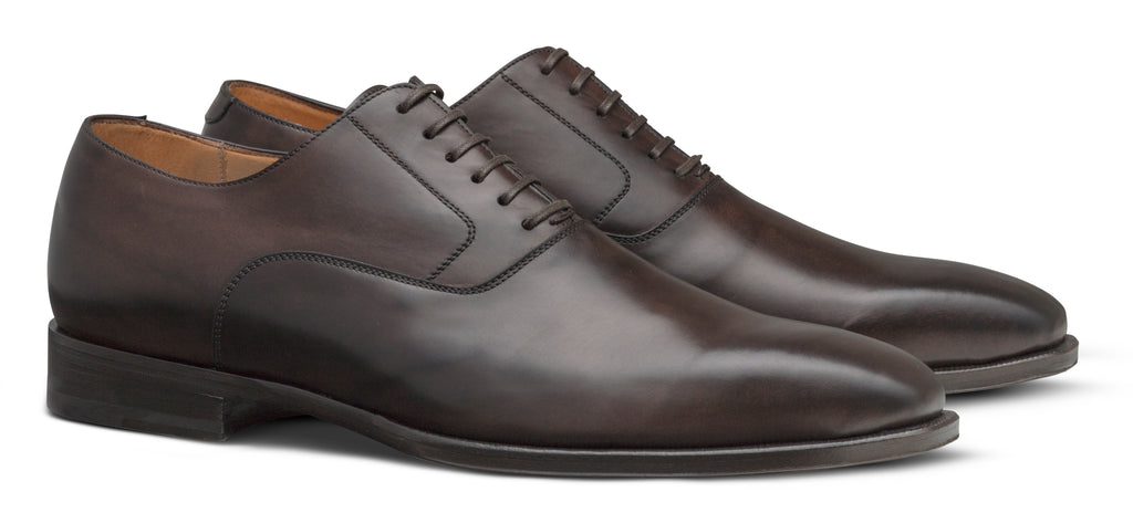 Dark Brown Fine Calf Plain Tip Blake Oxfords