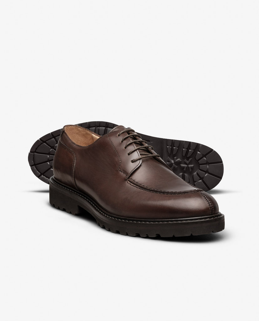 Dark Brown Calf Split Toe Blake Vibram Gumlite Bluchers