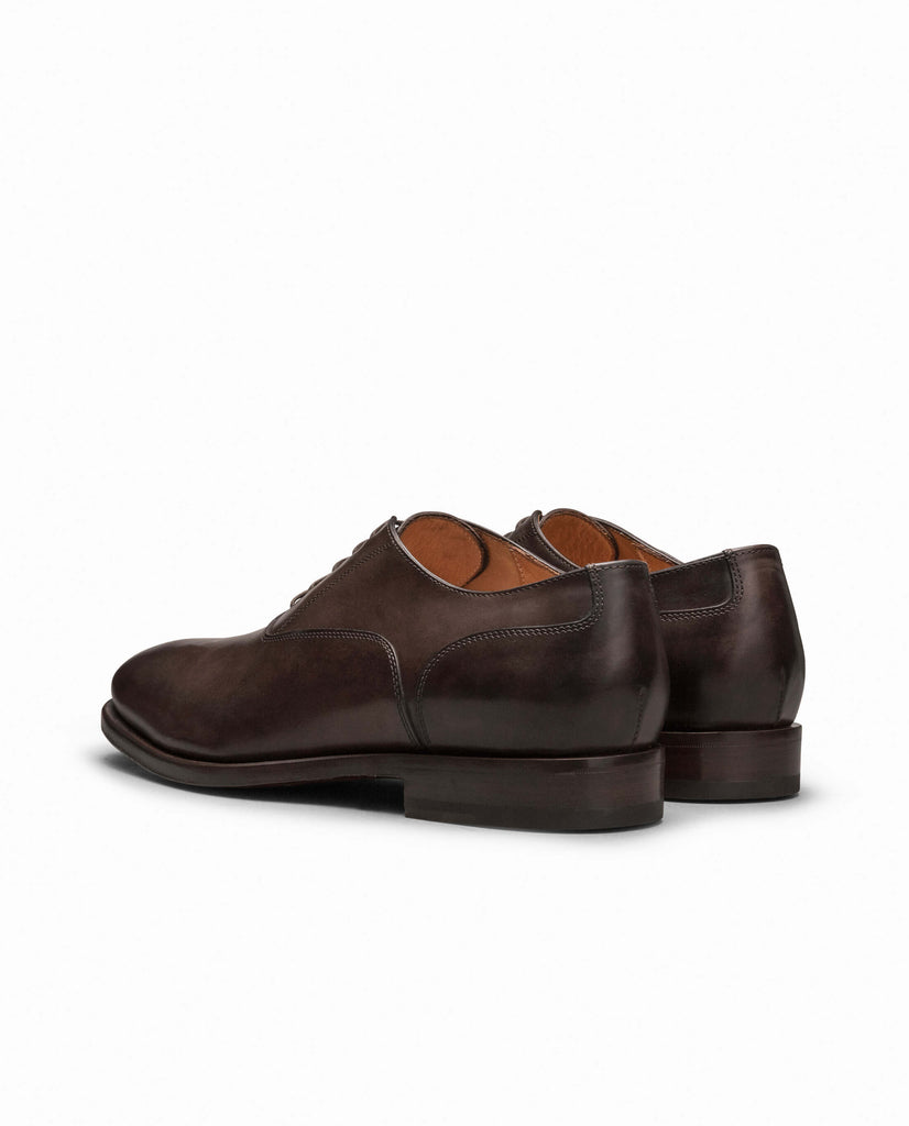 Dark Brown Fine Calf Plain Tip Blake Oxfords
