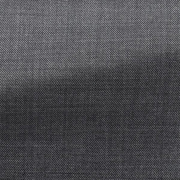 Marzotto 365 Mid Grey Merino Wool Stretch Sharkskin