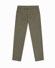 Olimpias Cotton Dusty Olive Garment Dyed Stretch Broken Twill