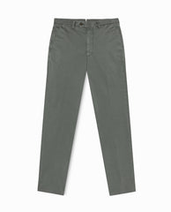 Olimpias Cotton Forest Green Garment Dyed Stretch Fine Twill
