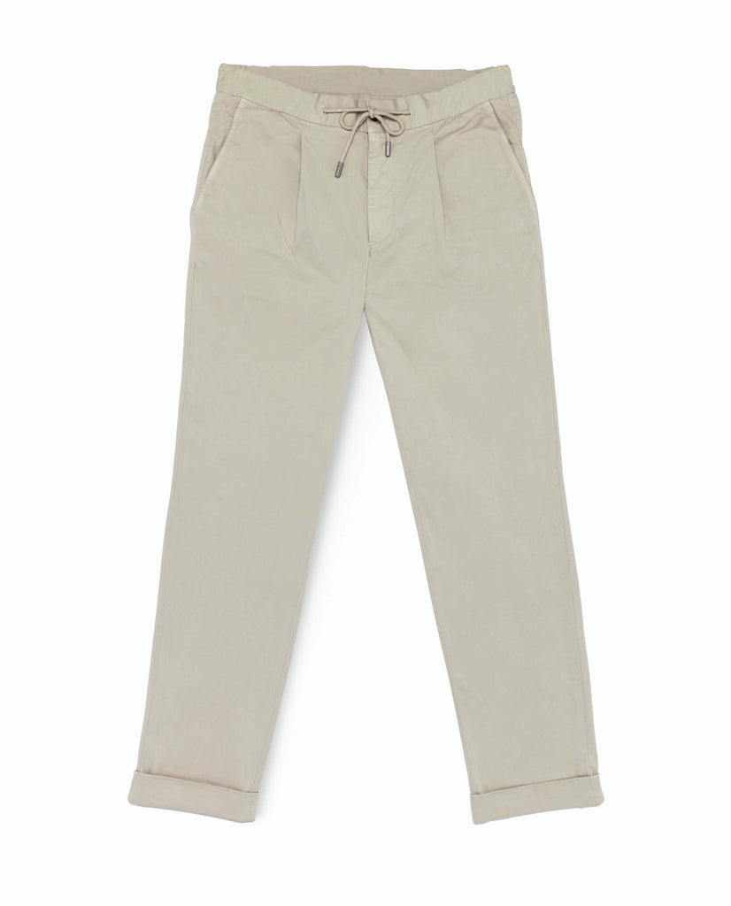 Olimpias Cotton Oatmeal Garment Dyed Stretch Broken Twill