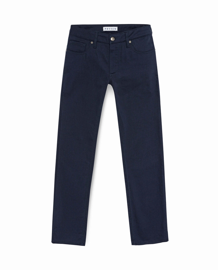 Olimpias Trousers Olimpias Navy Heavy Cotton Twill Stretch