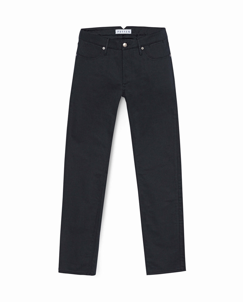Olimpias Trousers Olimpias Black Heavy Cotton Twill Stretch
