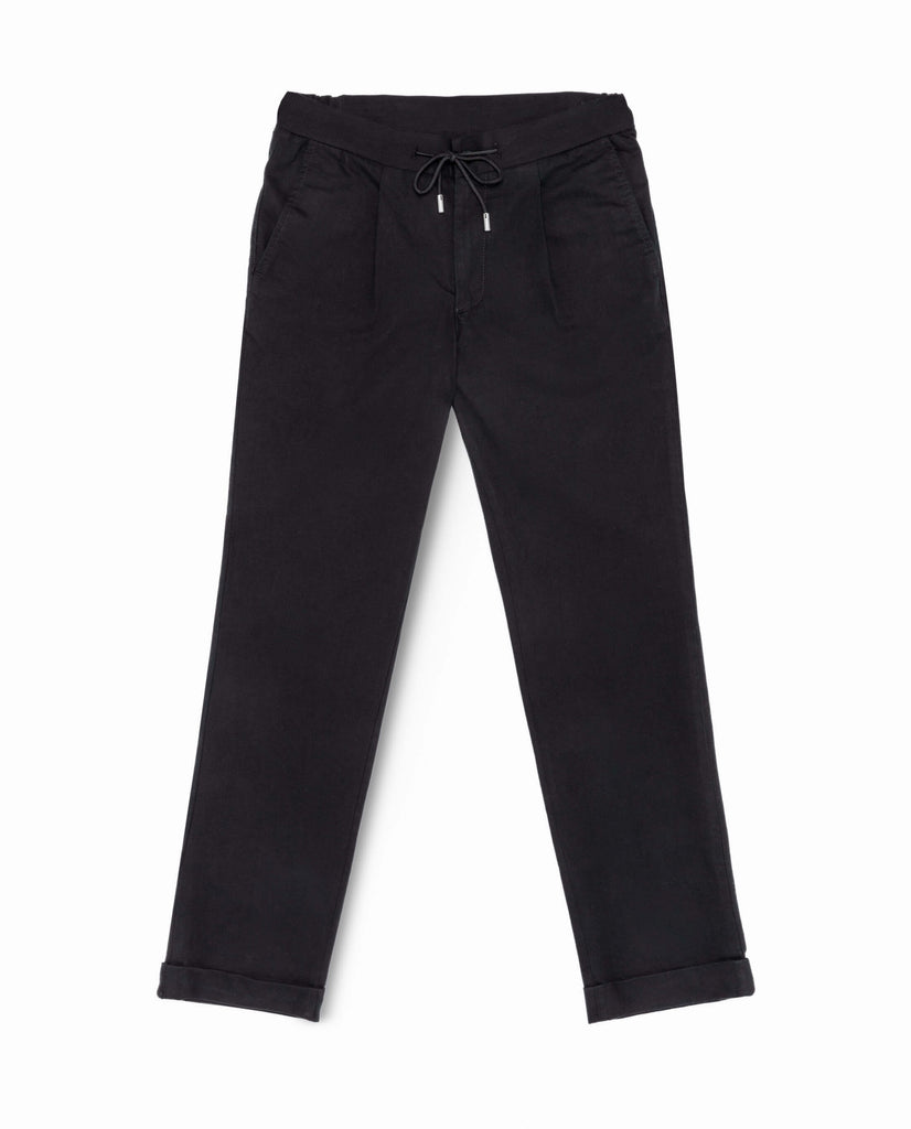 Olimpias Trousers Olimpias Black Heavy Cotton Twill Stretch