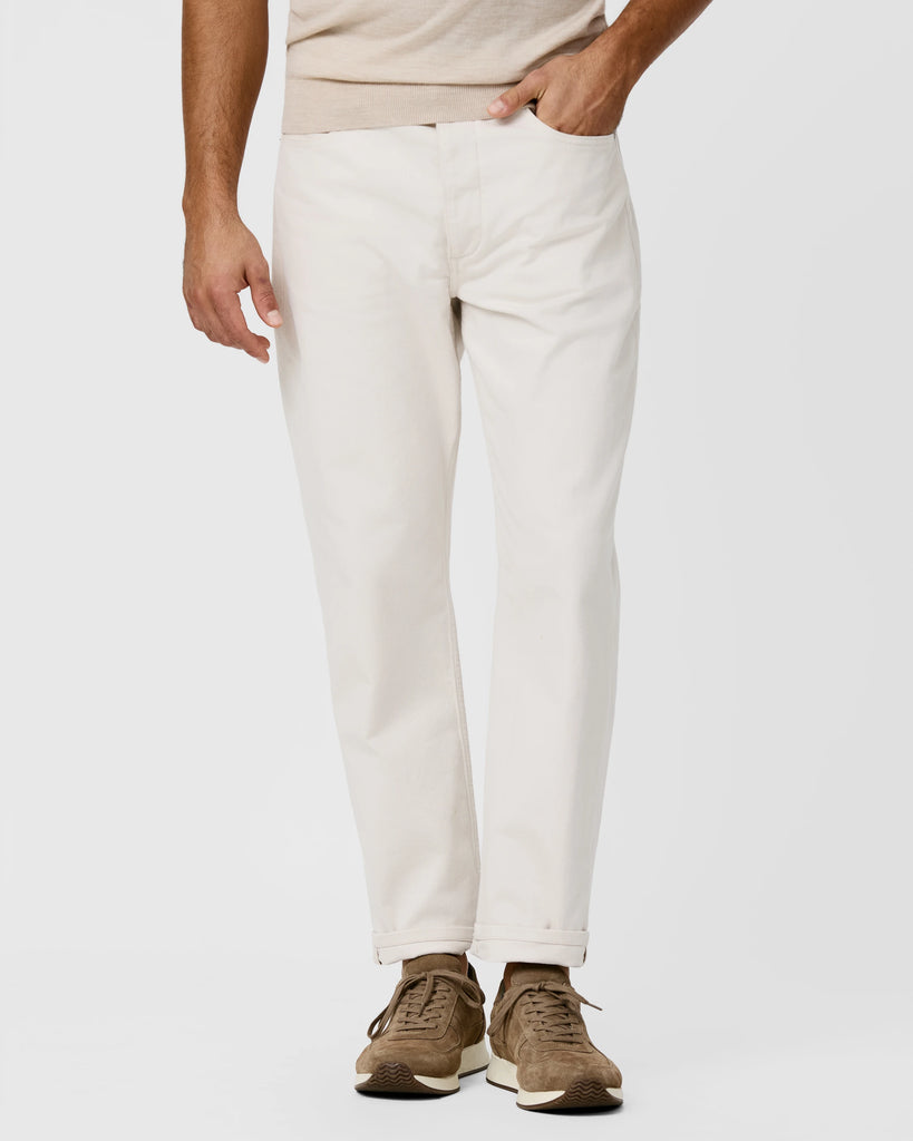 Trousers Olimpias Light Sand Heavy Cotton Twill Stretch