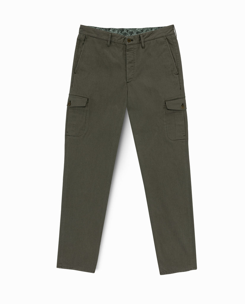 Olimpias Trousers Olimpias Dusty Olive Heavy Cotton Twill Stretch