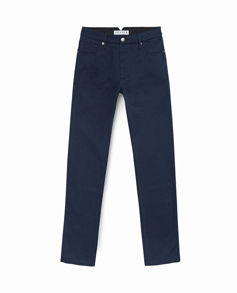 Olimpias Trousers Olimpias Dark Blue Heavy Cotton Twill Stretch