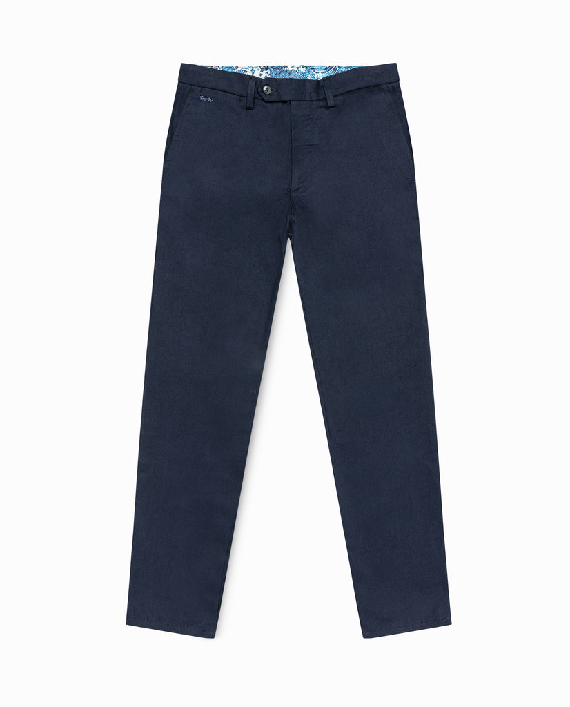 Olimpias Trousers Olimpias Dark Blue Heavy Cotton Twill Stretch
