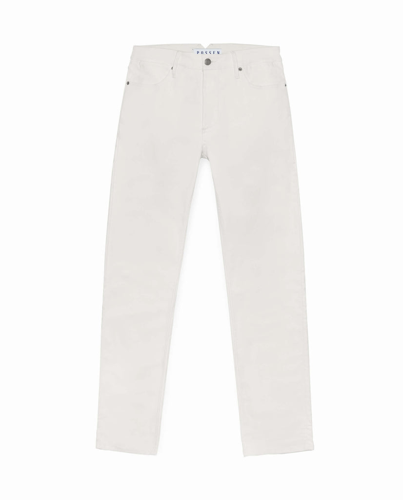 Trousers Olimpias Off White Moleskin Cotton Stretch