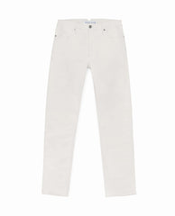 Trousers Olimpias Off White Moleskin Cotton Stretch
