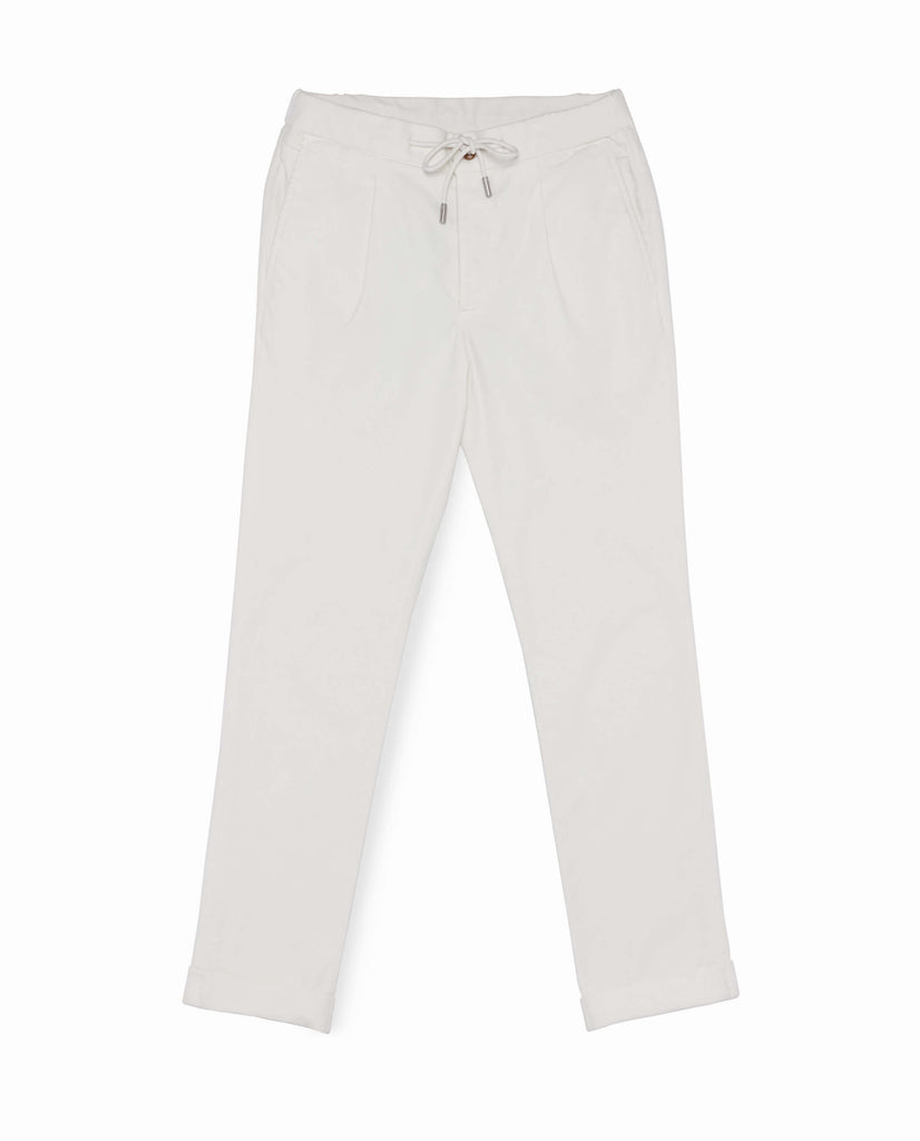 Trousers Olimpias Off White Moleskin Cotton Stretch