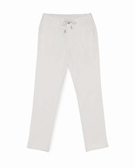 Trousers Olimpias Off White Moleskin Cotton Stretch