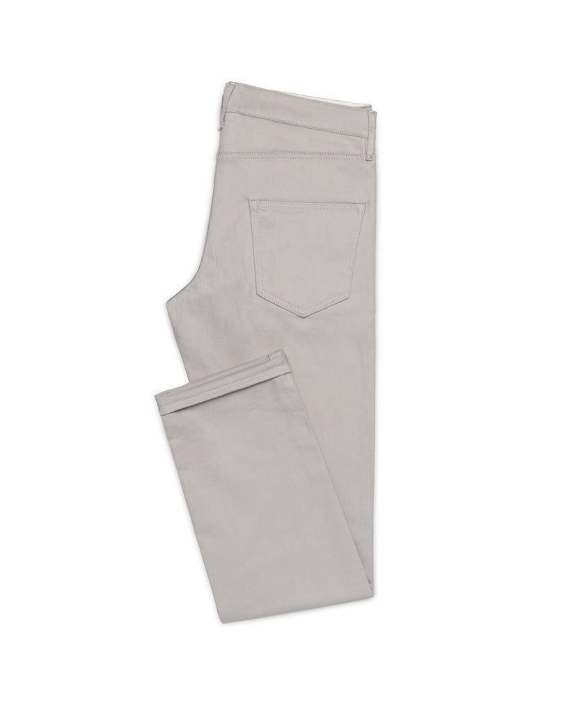 Trousers Olimpias Light Grey Heavy Cotton Twill Stretch