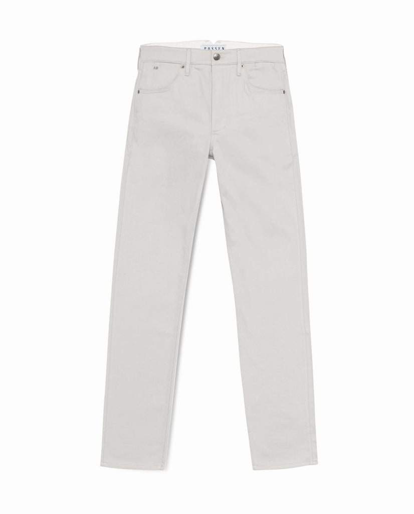Trousers Olimpias Light Grey Heavy Cotton Twill Stretch