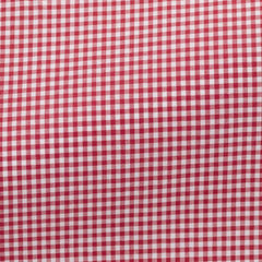 Thomas Mason Lightweight Egyptian Cotton Poplin White with Red Micro Check