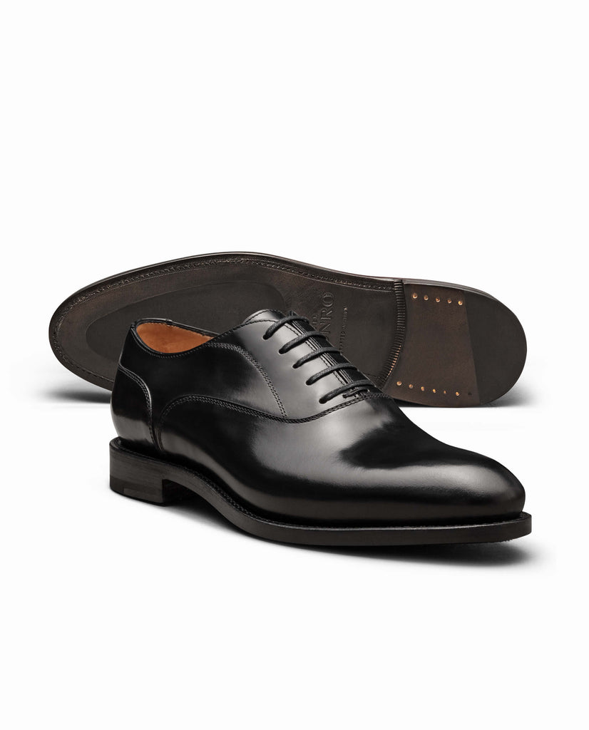 Black Cordovan Plain Tip Goodyear Oxfords