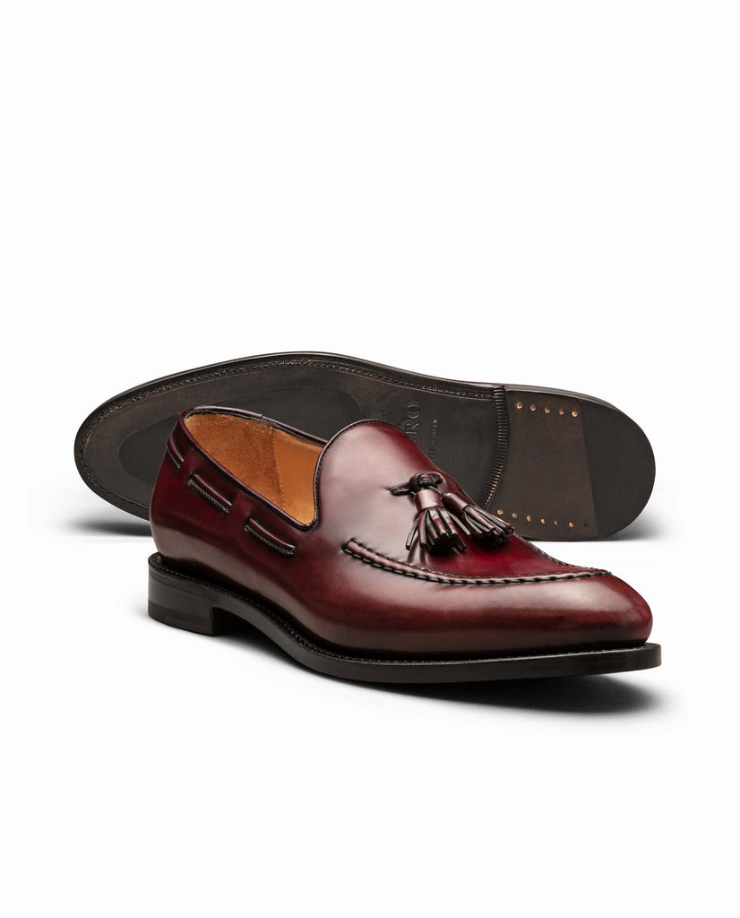 Burgundy Cordovan Blake Goodyear Tassel Loafers