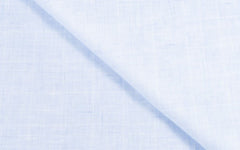 Caccioppoli Tela 100% Pure Lightweight Linen Light Blue Subtle Glencheck