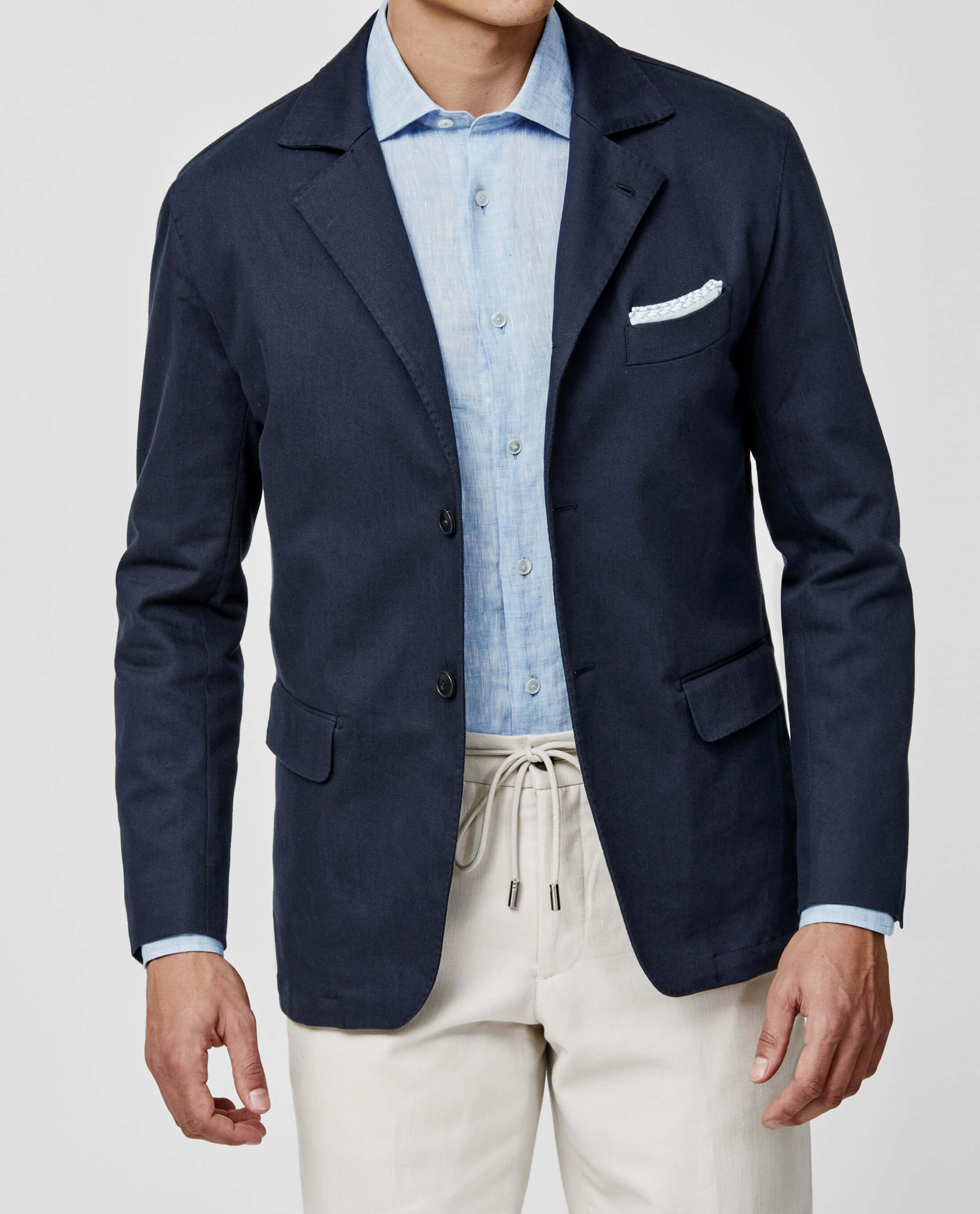 Olimpias Midnight Blue Heavy Cotton Stretch Twill