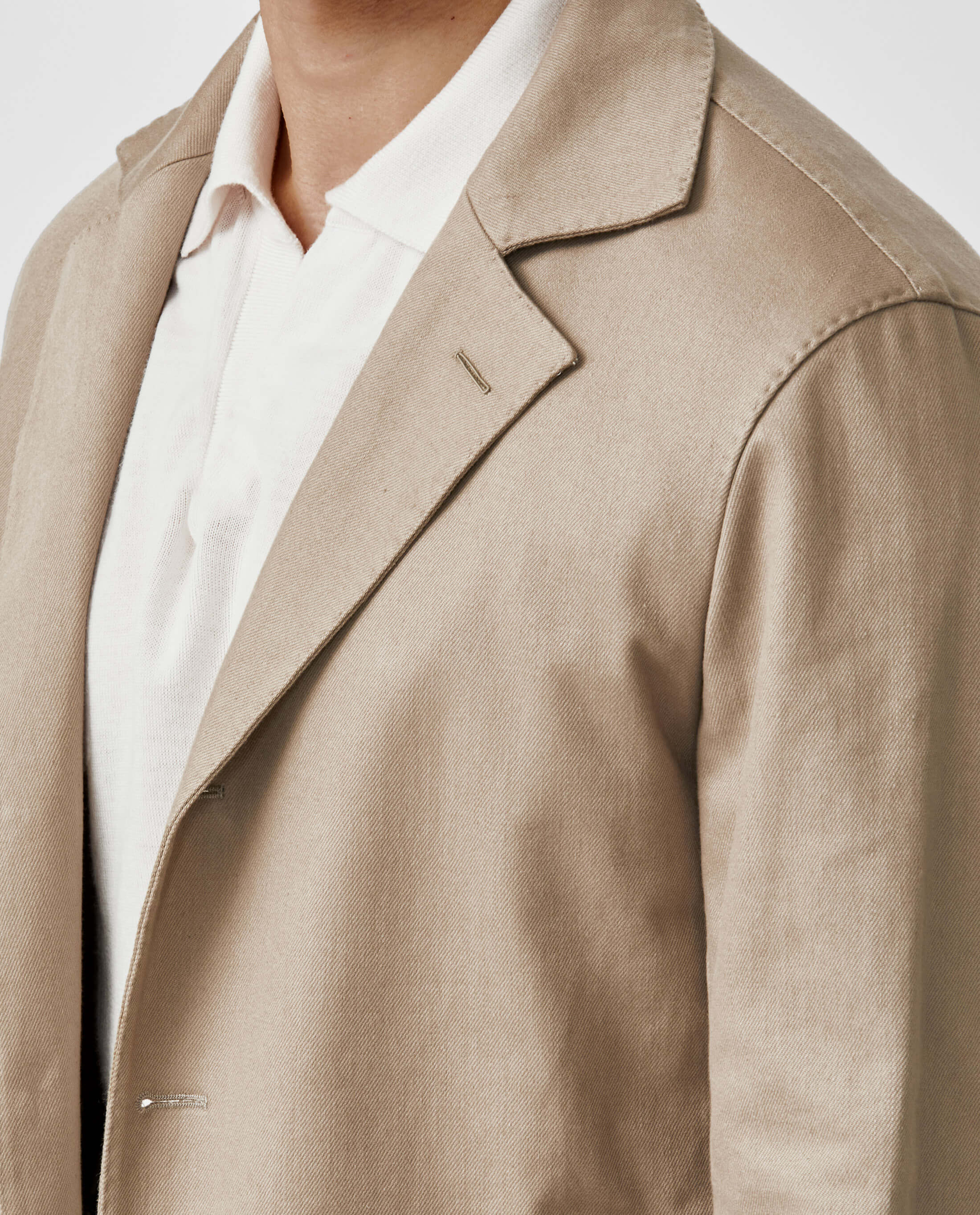 Olimpias Khaki Heavy Cotton Stretch Twill