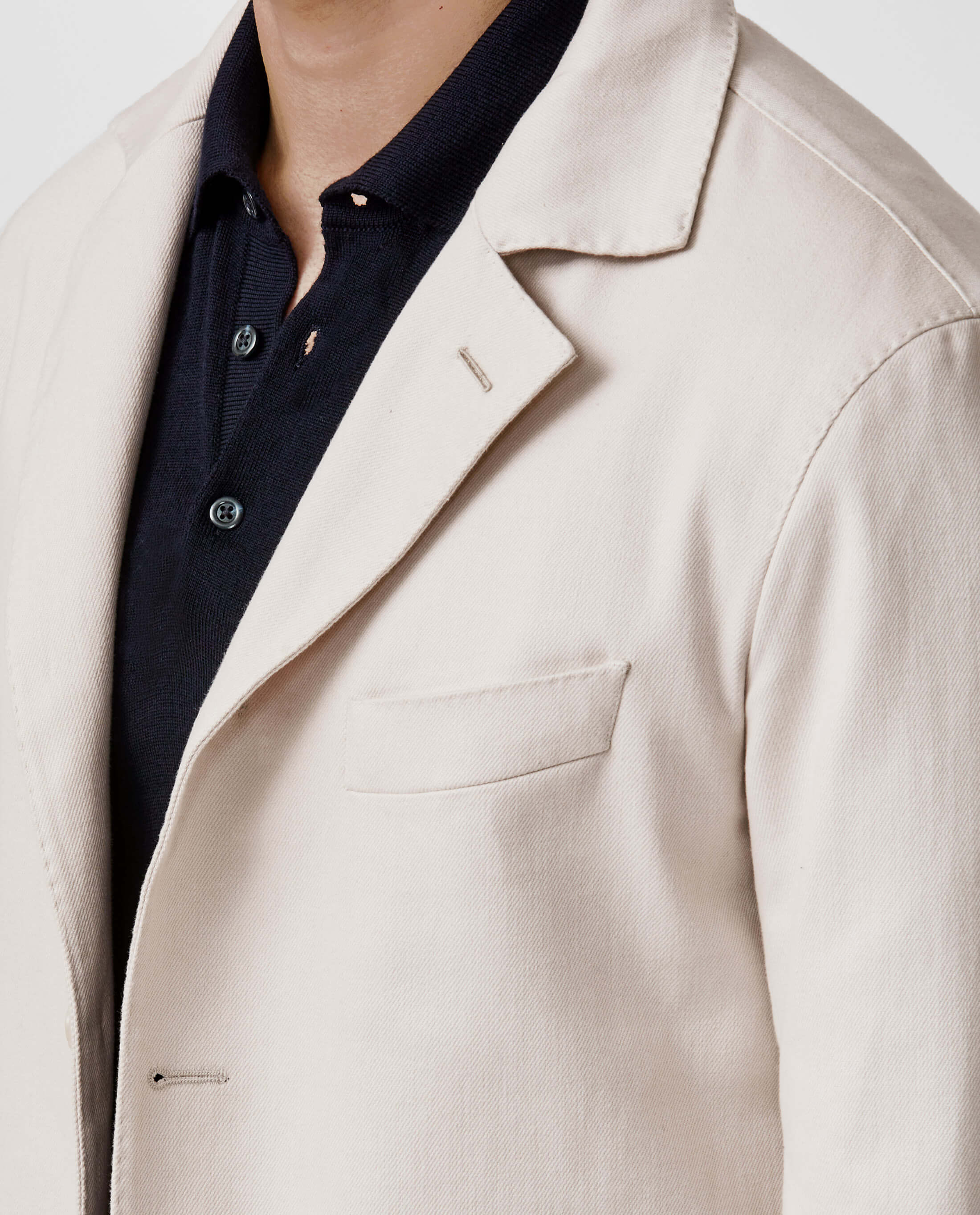 Olimpias Light Sand Heavy Cotton Stretch Twill