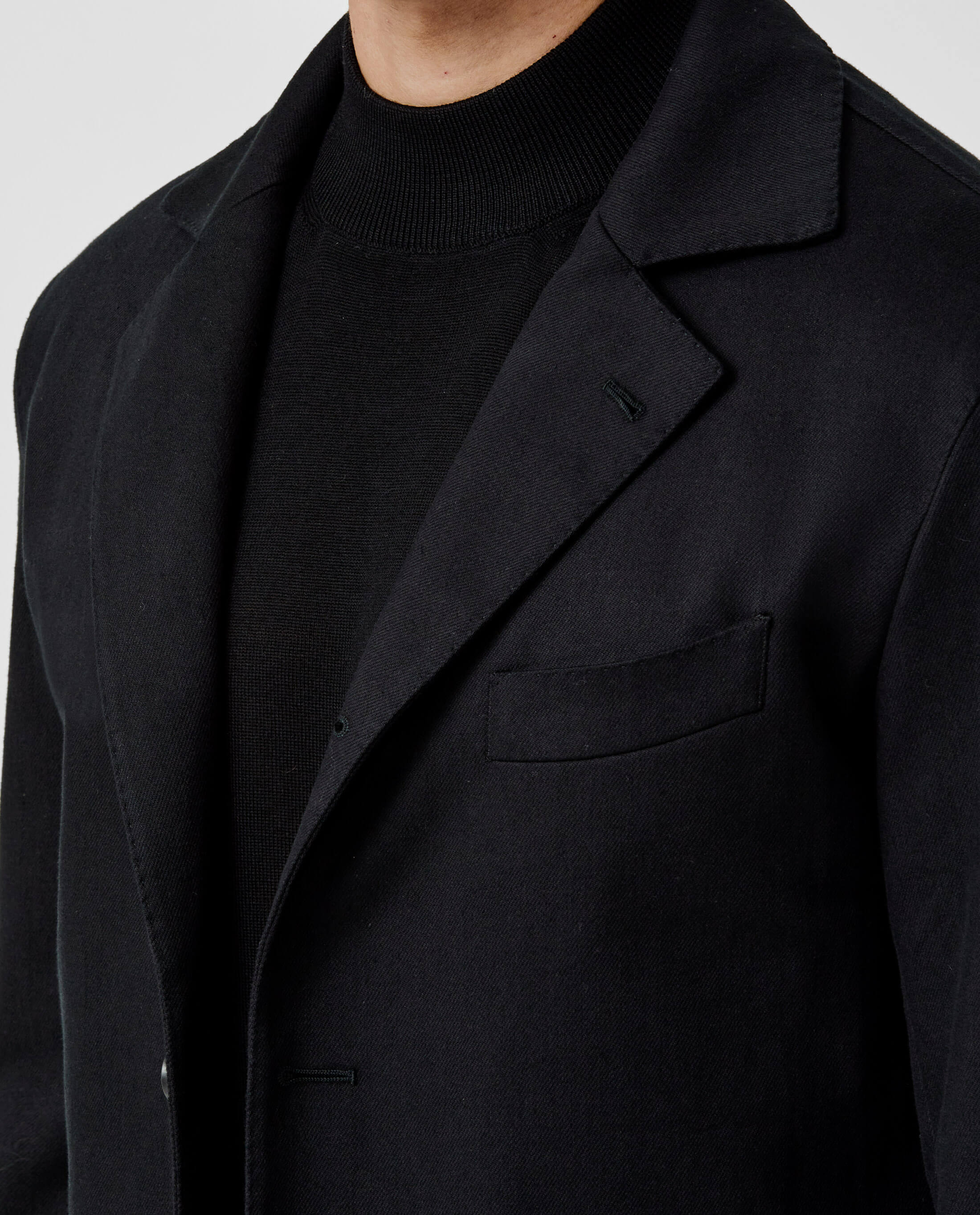 Olimpias Black Heavy Cotton Stretch Twill