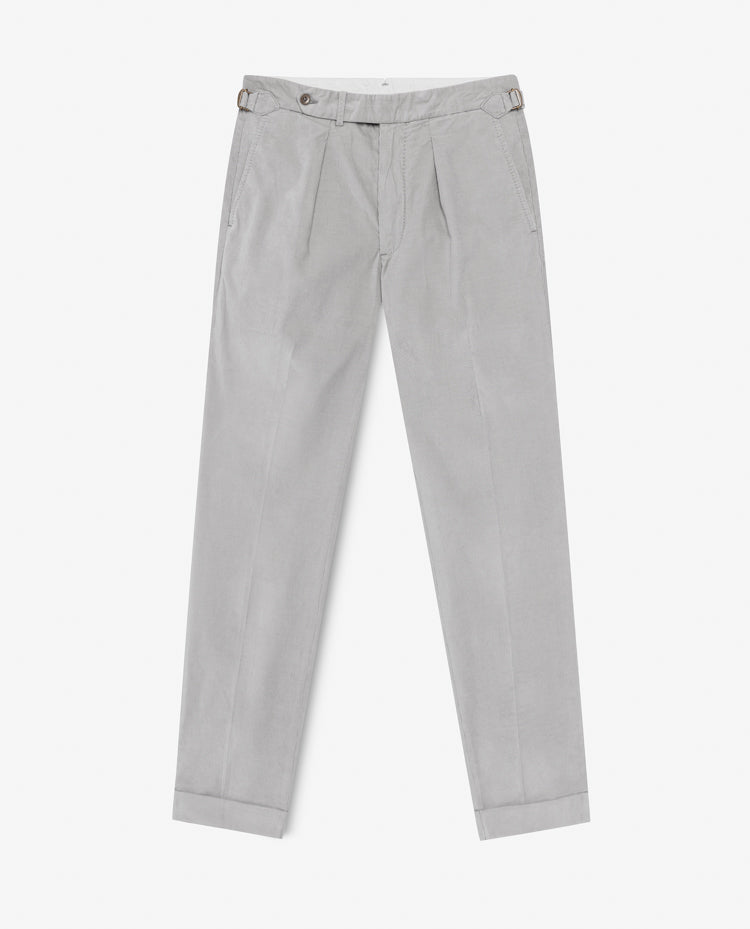 Olimpias Light Grey Cotton & Lyocell Corduroy Stretch