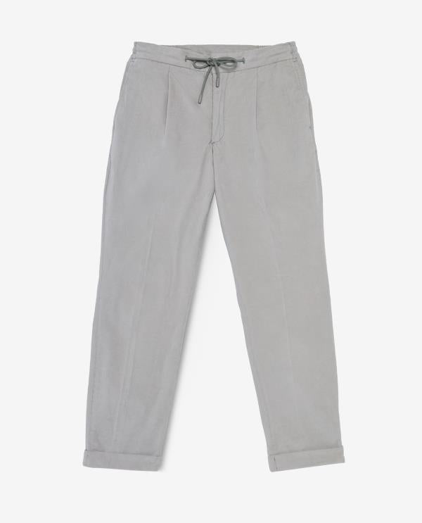 Olimpias Light Grey Cotton & Lyocell Corduroy Stretch