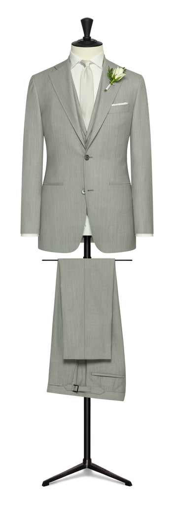 Angelico 365 Doppio Ritorto S130 Merino Wool Twill Smoke Grey Mélange