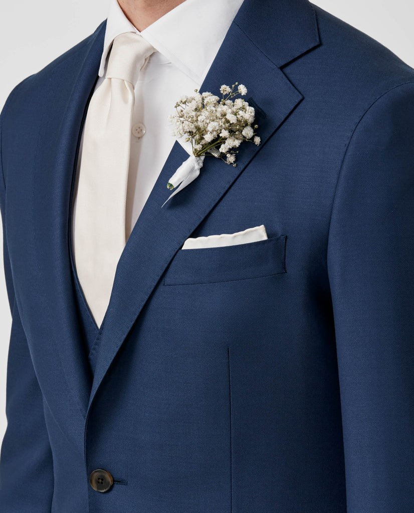 Angelico 365 Doppio Ritorto S130 Merino Wool Royal Blue Twill