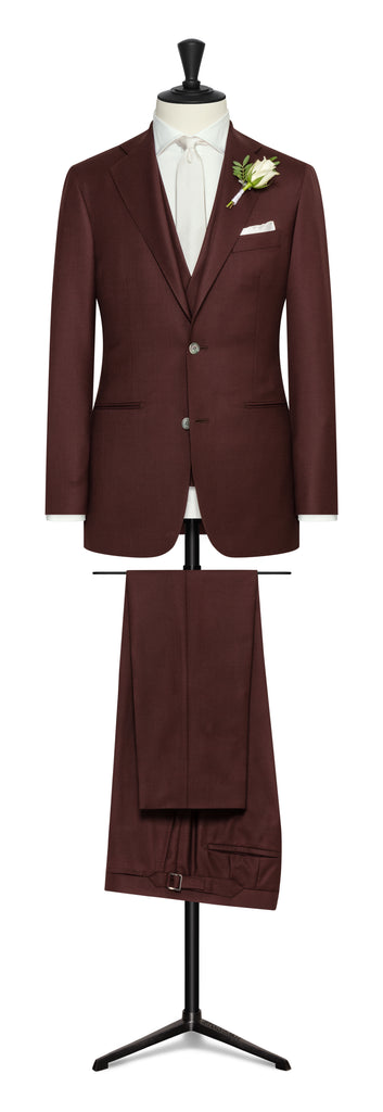 Angelico Doppio Ritorto S130 Merino Wool Twill Burgundy