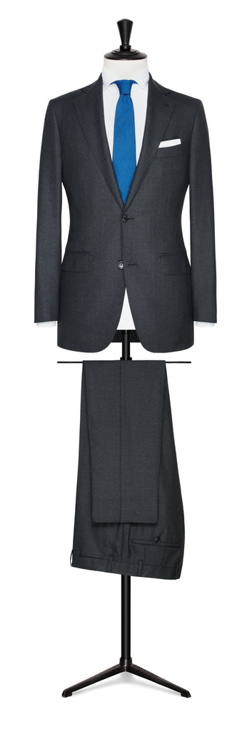 Barberis Canonico 365 Essentials Merino Wool Charcoal Grey Micro Windmill