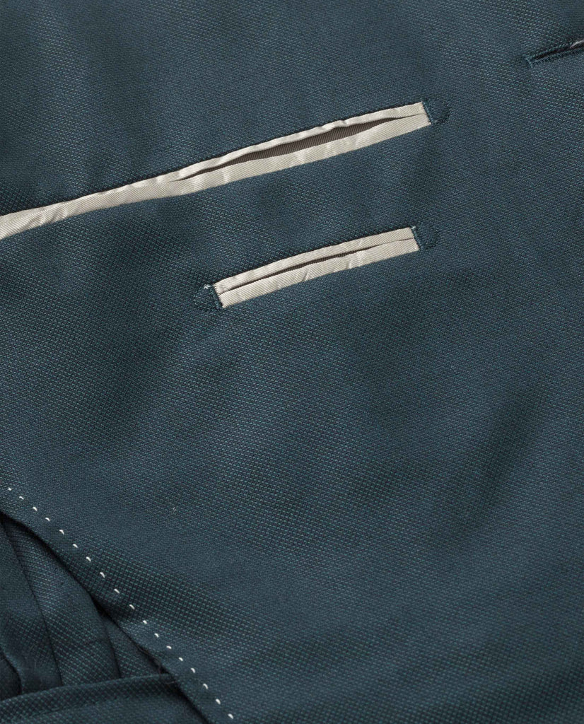 Barberis Canonico 365 Doppio Ritorto S130 Merino Wool Teal Blue-Green (Petrol) Panama