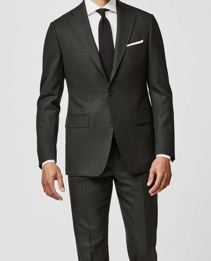 Angelico 365 Doppio Ritorto S130 Merino Wool Juniper Green Microweave