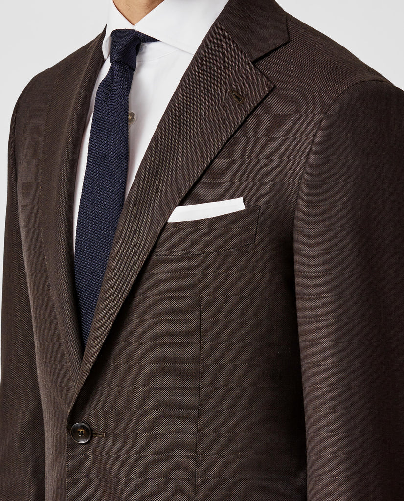 Angelico 365 Doppio Ritorto S130 Merino Wool Chocolate Brown Microweave