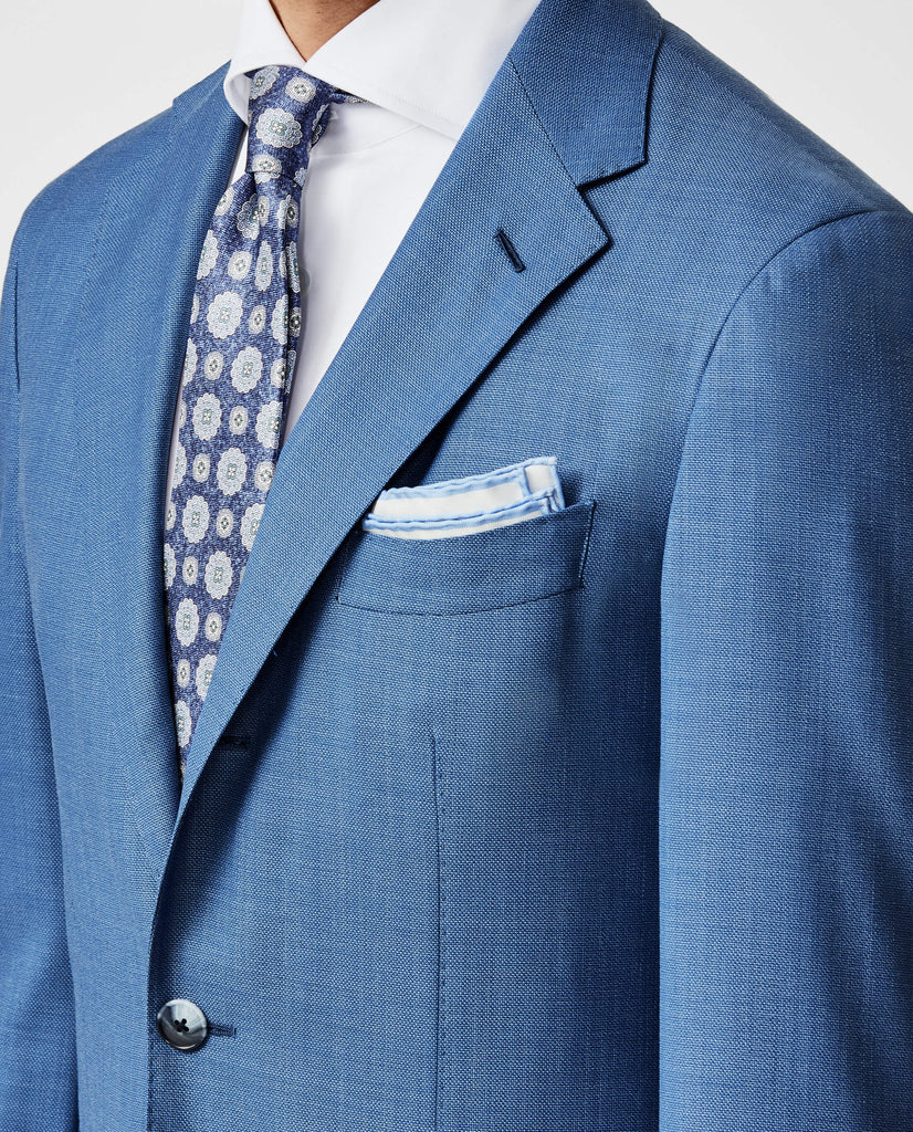 Angelico 365 Doppio Ritorto S130 Merino Wool Mid Cobalt Blue Microweave