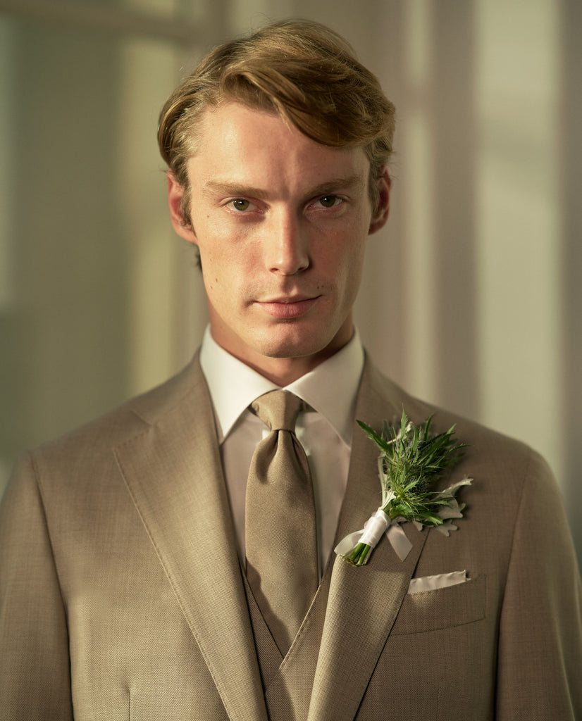 Angelico 365 Doppio Ritorto S130 Merino Wool Oatmeal Microweave