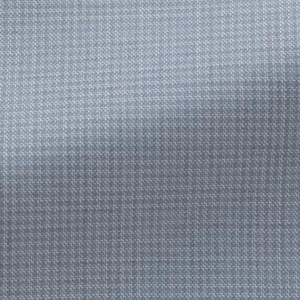 Angelico 365 Doppio Ritoto S130 Merino Wool Ice Blue with Tonal Micro Check