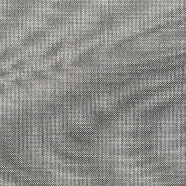 Angelico 365 Doppio Ritoto S130 Merino Wool Taupe with Tonal Micro Check