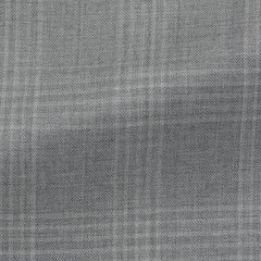 Angelico 365 Doppio Ritoto S130 Merino Wool Light Grey with Tonal Check