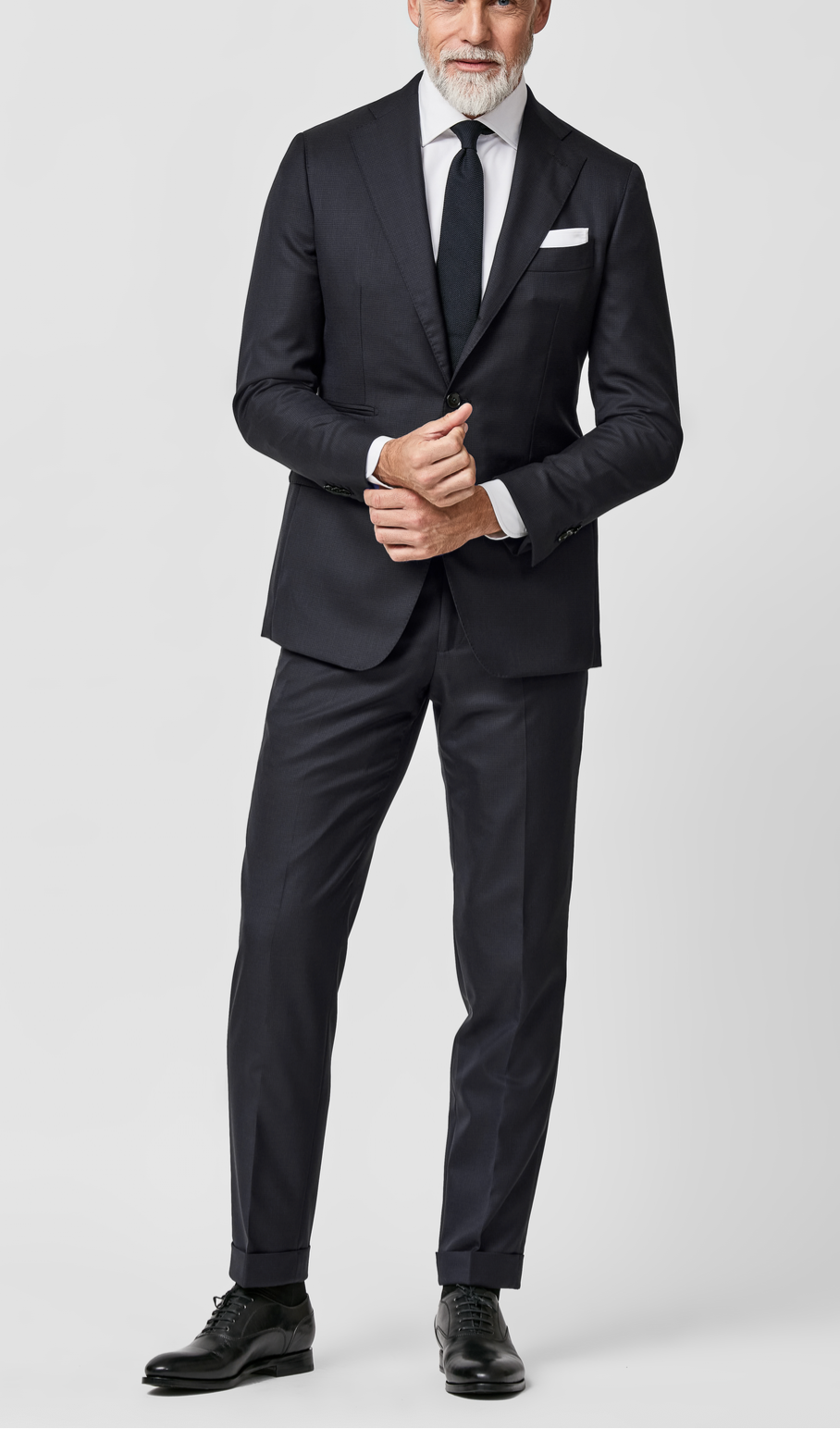 Angelico 365 Doppio Ritorto S130 Merino Wool Dark Green Micro Check