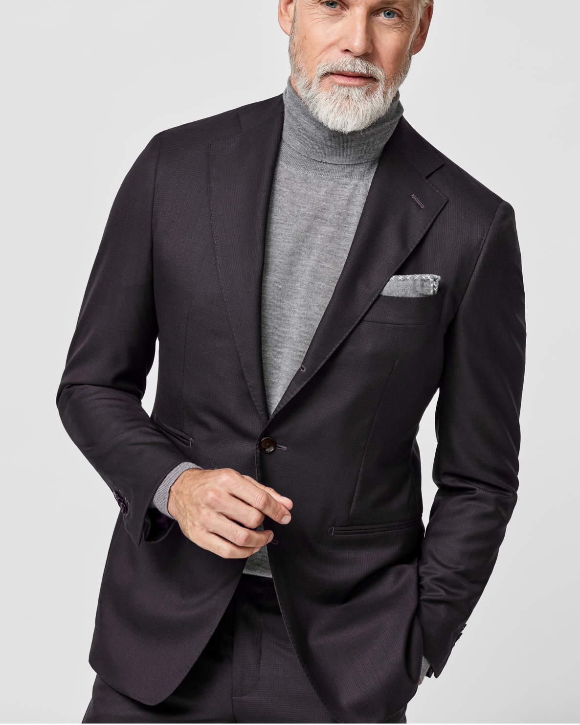 Angelico 365 Doppio Ritorto S130 Merino Wool Dark Green Micro Check