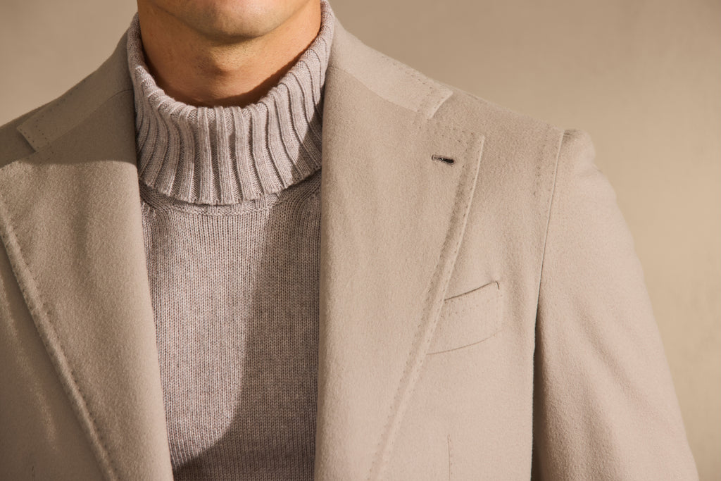 Ermenegildo Zegna AUTHENTICO® Bone S190 Wool Beaver Look