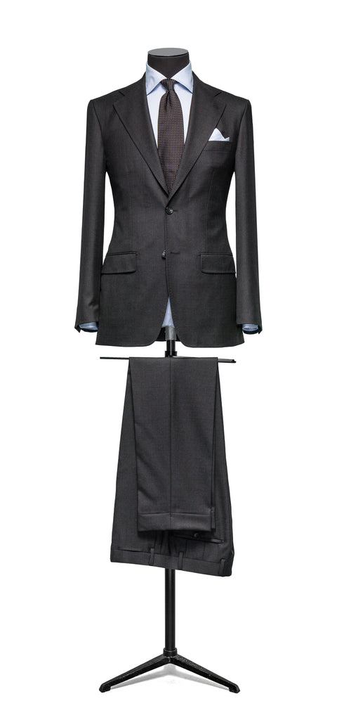 Barberis Canonico 365 Essentials Merino Wool Charcoal Grey Twill