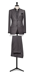 Barberis Canonico 365 Essentials Merino Wool Charcoal Grey Plain Weave