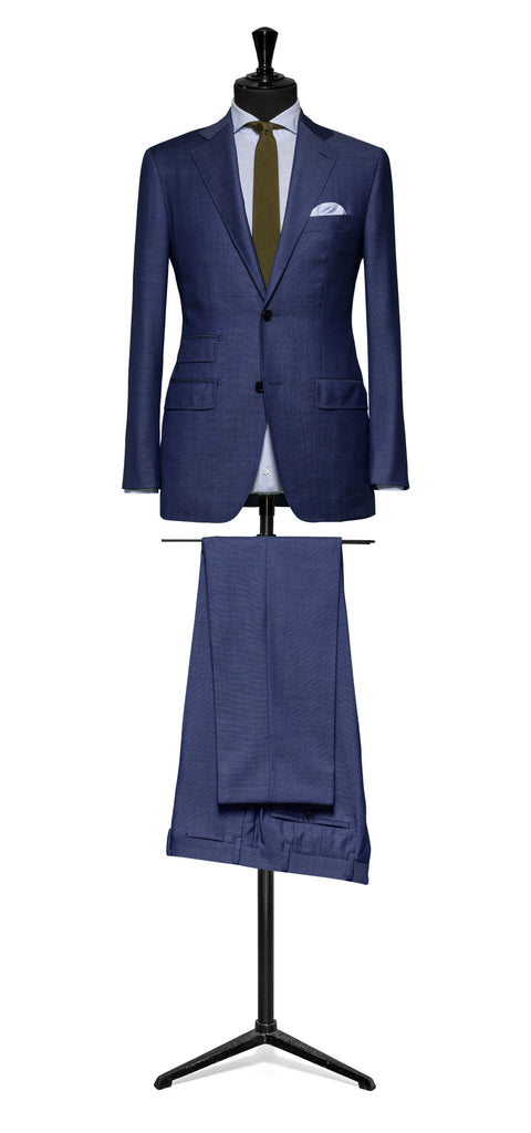 Barberis Canonico 365 Essentials Two Ply Merino Wool Navy Sharkskin