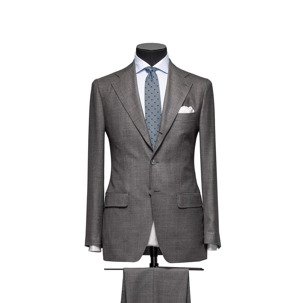 Barberis Canonico Lanificio Barberis Canonico 365 Essentials Merino Wool Grey & Brown Solaro