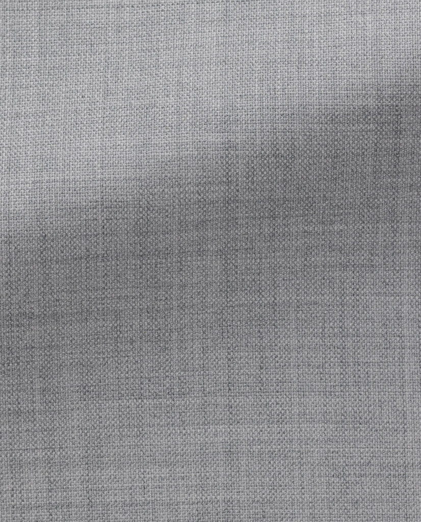 Filarte 365 Collection Light Grey S100 Merino Doppio Ritorto Wool Plain Weave